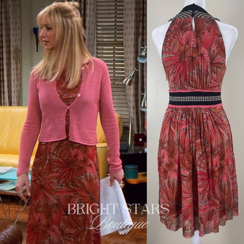 Rare Vintage Patterned Dress ALT ASO Phoebe Buffay Friends Christina Aguilera - Picture 2 of 8